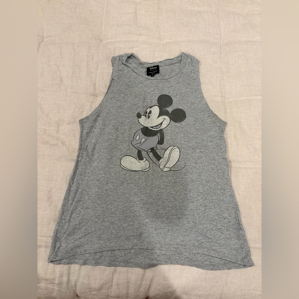 Disney Woman Gray Tank Top with Mickey Mouse